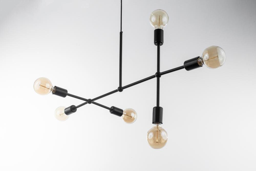 Lustre Pendente Prizi Preto Directions Six - 60cm - 2