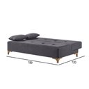 Ver imagem 3 de Sofá Cama 2 Lugares Living M-143 Veludo Martins Grafite