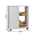 Ver imagem 2 de Fruteira de Cozinha 1 Porta Branco Luxo com Rodízios