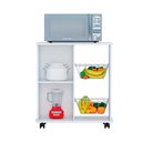 Ver imagem 4 de Fruteira de Cozinha 1 Porta Branco Luxo com Rodízios