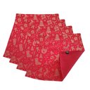 Ver imagem 1 de Jogo Americano Luxo Natalino Decoração Natal Dupla Face 4 UN