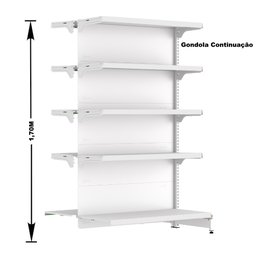 Gondola Centro 170 Fit Ate 2 Metros 1 Ponta Branco 25b Sp Etiqueta - 3