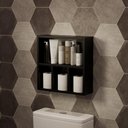 Ver imagem 2 de Nicho Porta Papel Organizador para Banheiro Preto 40cm