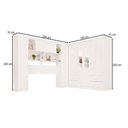 Ver imagem 4 de Guarda-roupa Casal Modulado Andorra 10 Portas 4 Gavetas com Espelho Branco - Pnr Móveis
