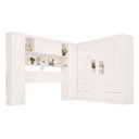 Ver imagem 3 de Guarda-roupa Casal Modulado Andorra 10 Portas 4 Gavetas com Espelho Branco - Pnr Móveis