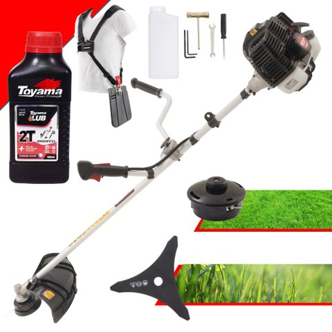 Roçadeira Profissional Kawashima Kw43-le À Gasolina 43cc 1,7hp Completa + Óleo Toyama 2t