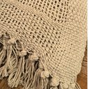 Ver imagem 2 de Manta Peseira Trico Rustico 1,50x1,20 Bege Escuro 100% Algodão