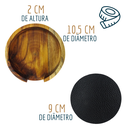 Ver imagem 6 de Descanso de Copo Couro com Suporte em Madeira