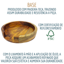 Ver imagem 4 de Descanso de Copo Couro com Suporte em Madeira