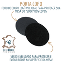 Ver imagem 5 de Descanso de Copo Couro com Suporte em Madeira