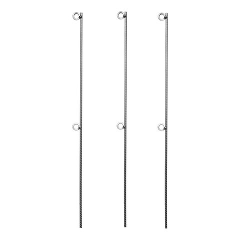 Estaca Tutor De Plantas 02 Argolas 3 Unid. 80 Cm