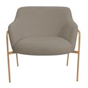 Ver imagem 4 de Kit 02 Poltronas Decorativas Jade Base Aço Ouro Fosco Bouclé Marrom Claro - Nexta Casa