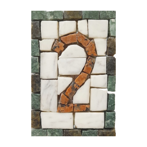 Número em Mosaico Ii - 10x15cm