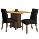 Ver imagem 2 de Conjunto Sala de Jantar Mesa Tampo de Madeira 2 Cadeiras Rustic/oxford Tainá Madesa