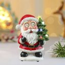 Ver imagem 2 de Papai Noel Arvore Natal Mexe Os Olhos Musical Natalino Luzes Led Decoraçao Estnate Festa Evento Come