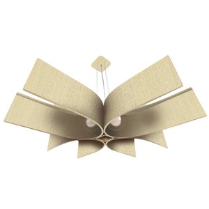 Pendente Wood Pétala 94cm - 4 Luzes:marfim