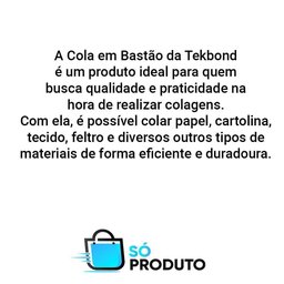 Cola em Bastão 20g - Shrink 6 Unidades Tekbond - 2
