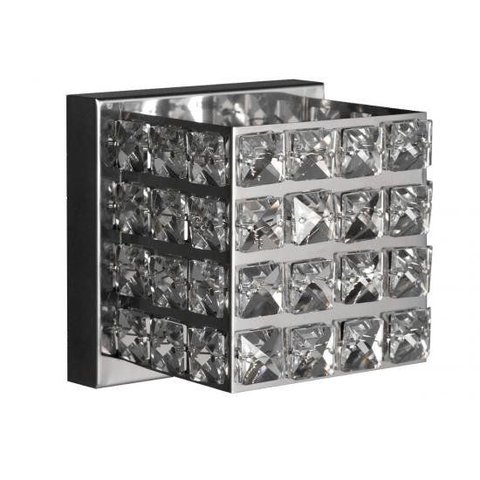 Luminária Arandela Carpo Cristal Legítimo Base em Inox - 4558