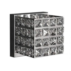 Luminária Arandela Carpo Cristal Legítimo Base em Inox - 4558