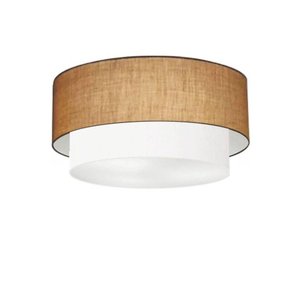 Plafon De Sobrepor Cilíndrico Cúpula Palha Branco