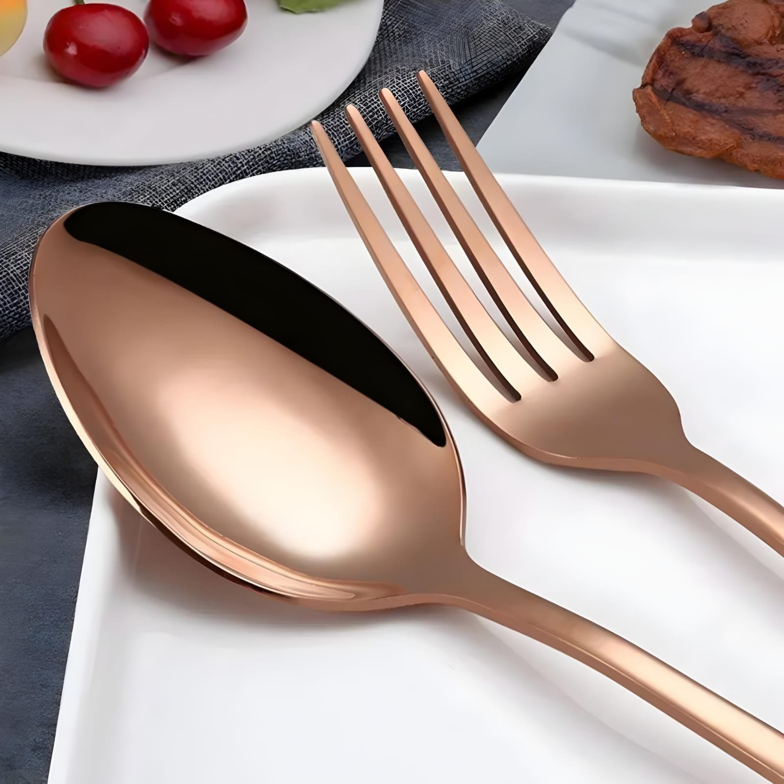 Talheres Faqueiro Jogo de Talheres Itens Mesa Posta 4 Peças Jogo de Jantar Inox - 3