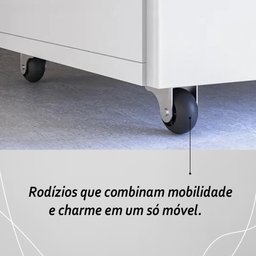 Armário Escrivaninha 2 Portas com Mesa Retrátil Duo - Branco - 7