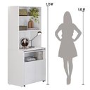 Ver imagem 4 de Armário Escrivaninha 2 Portas com Mesa Retrátil Duo - Branco