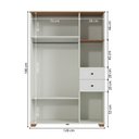 Ver imagem 3 de Guarda Roupa 3 Portas 2 Gavetas Ananda Casatema MadeiraOriginals Bege/Offwhite/Mel