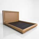 Ver imagem 4 de Conjunto Cama Japonesa King Cabeceira Alta Estofada Courino Premiun Luxo Alto Padrão 195cm Clean Mod