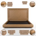 Ver imagem 3 de Conjunto Cama Japonesa King Cabeceira Alta Estofada Courino Premiun Luxo Alto Padrão 195cm Clean Mod