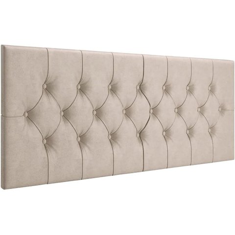 Cabeceira Painel Estofada Dubai Deluxe Casal Areia 1,40m - Pc Móveis