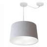 Lustre Pendente Cone com Desvio Md-4277 40x45cm Bivolt Cinza - 1