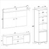 Conjunto Rack com Painel TV 55" e Livreiro Multimóveis CR45105 Branco/Siena - 3