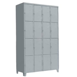 Armário Roupeiro de Aço Vestiário com 16 Portas Guarda-volumes Locker