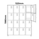 Ver imagem 5 de Armário Roupeiro de Aço Vestiário com 16 Portas Guarda-volumes Locker
