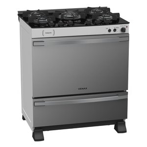 Fogao a Gas 5 Bocas Venax Palladio Vitreo Branco 127v