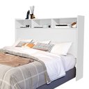 Ver imagem 4 de Cabeceira Melissa Branco para Box Colchão Casal 140xm com Prateleiras de Mdf