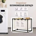 Ver imagem 6 de Cesto Roupa Suja Lavanderia Organizador Forro Removivel Dobravel Brinquedos Multiuso Desmontavel Qua