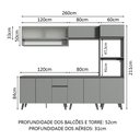 Ver imagem 4 de Armário de Cozinha Completa 260cm Cinza Nice Madesa 07