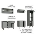 Ver imagem 5 de Armário de Cozinha Completa 260cm Cinza Nice Madesa 07
