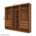 Ver imagem 3 de Guarda-Roupa Planejado 3 Peças 6 Portas Arani CabeCasa MadeiraOriginals Marrom/Cinamomo