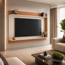 Ver imagem 1 de Painel para TV até 65 Polegadas New York Off White/Freijó - J Carvalho