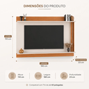 Ver imagem 4 de Painel para TV até 65 Polegadas New York Off White/Freijó - J Carvalho
