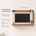 Ver imagem 5 de Painel para TV até 65 Polegadas New York Off White/Freijó - J Carvalho