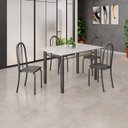 Ver imagem 1 de Conjunto Mesa Sala de Jantar 4 Cadeiras Iris B