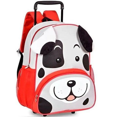 Mochila Infantil Escolar com Rodinhas Clio PETS Zoo Animais Clio STYLE CACHORRO VERMELHO