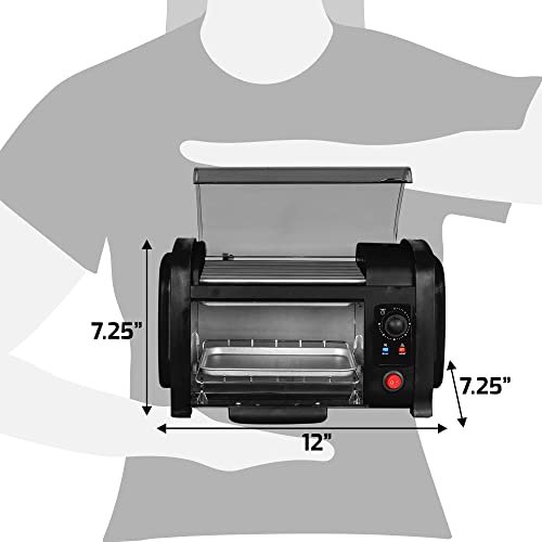 Elite Gourmet Torradeira Hot Dog com 5 Rolos Inoxidáveis e Timer 30 Min (preta) - 7