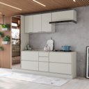 Ver imagem 1 de Cozinha Compacta 5 Peças 100% MDF com Cristaleira Fineze Areia