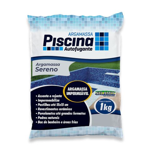 Argamassa Piscina Aut. Impermeável Cor Sereno 1kg
