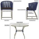 Ver imagem 2 de Mesa com 4 Cadeiras e Noronha Estofado 9 Trama Original Azul